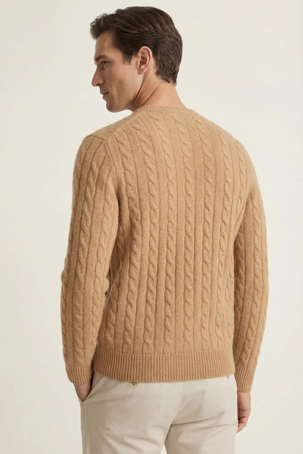The Cortina Camel Cashmere Knit