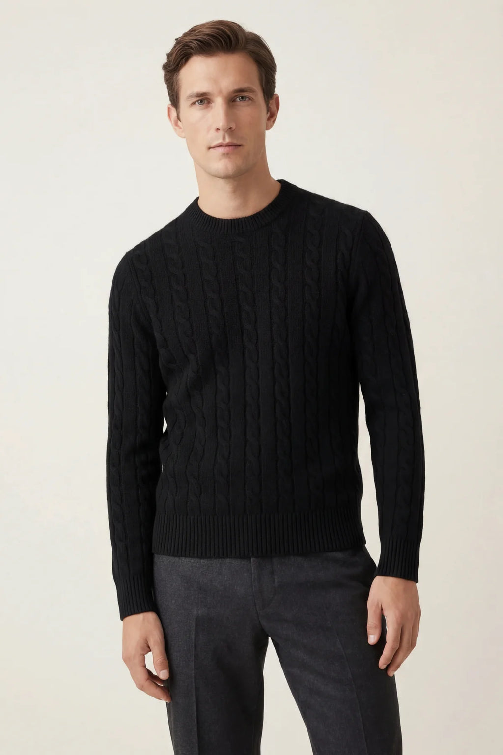 The Cortina Black Cashmere Knit