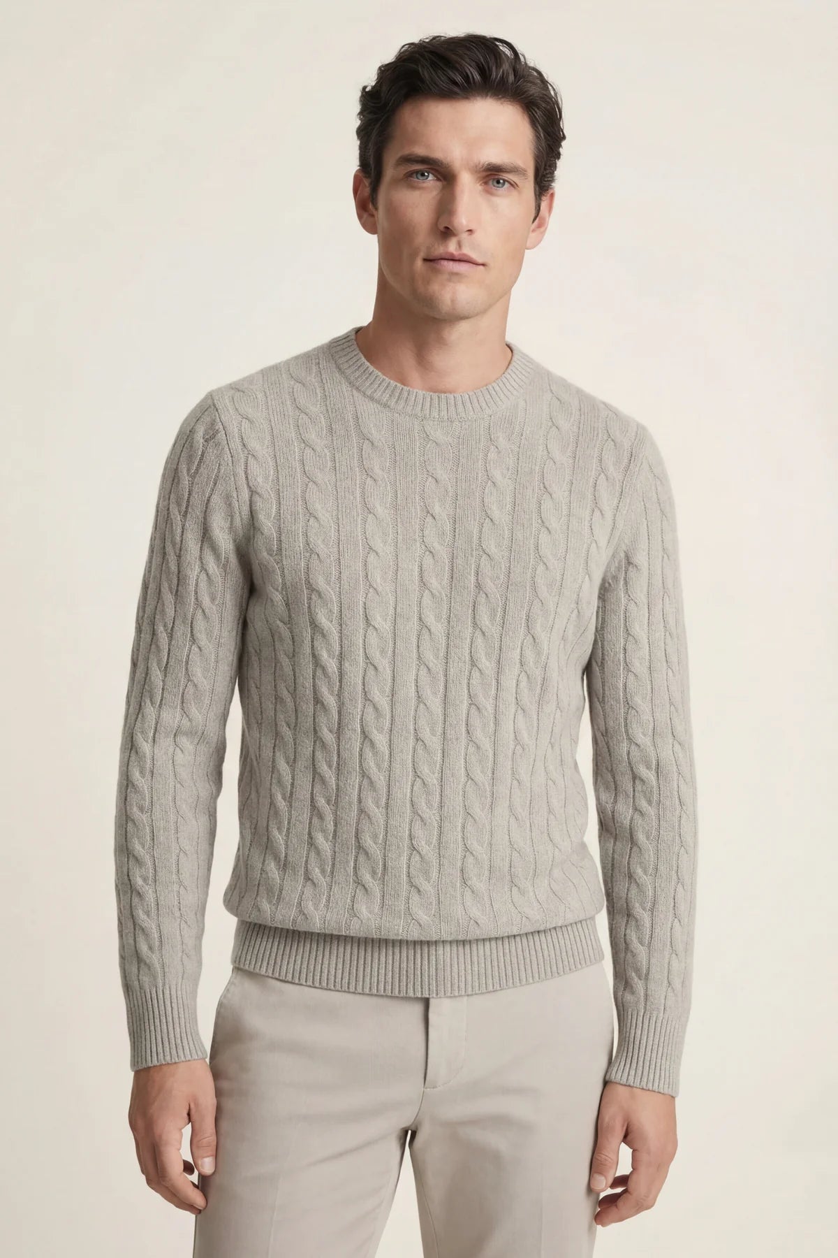 The Cortina Grey Cashmere Knit