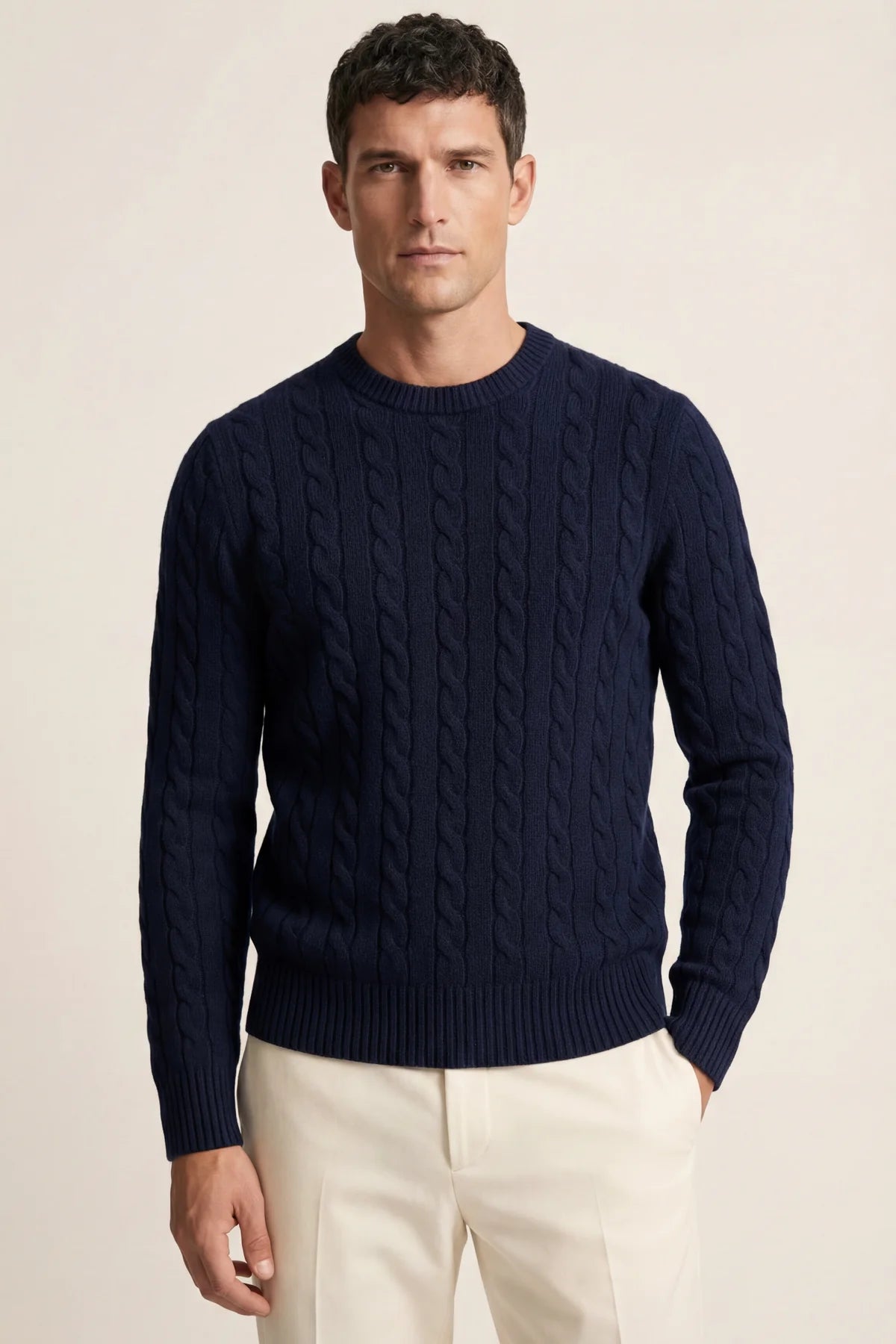 The Cortina Navy Cashmere Knit