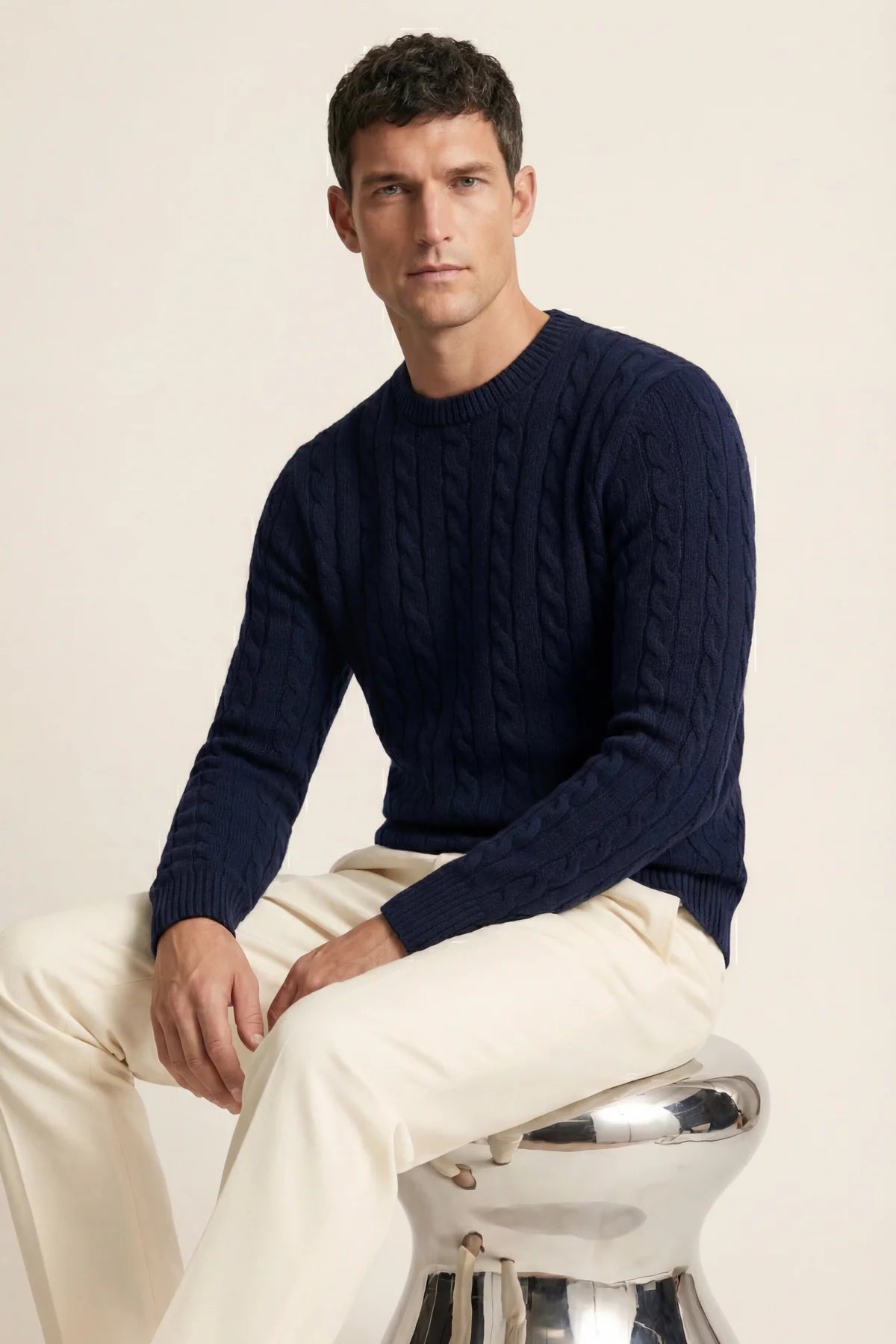 The Cortina Navy Cashmere Knit