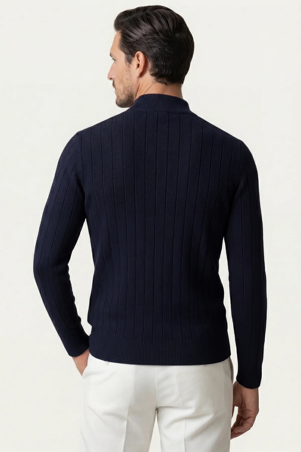 The Bolzano Wool Navy Turtleneck