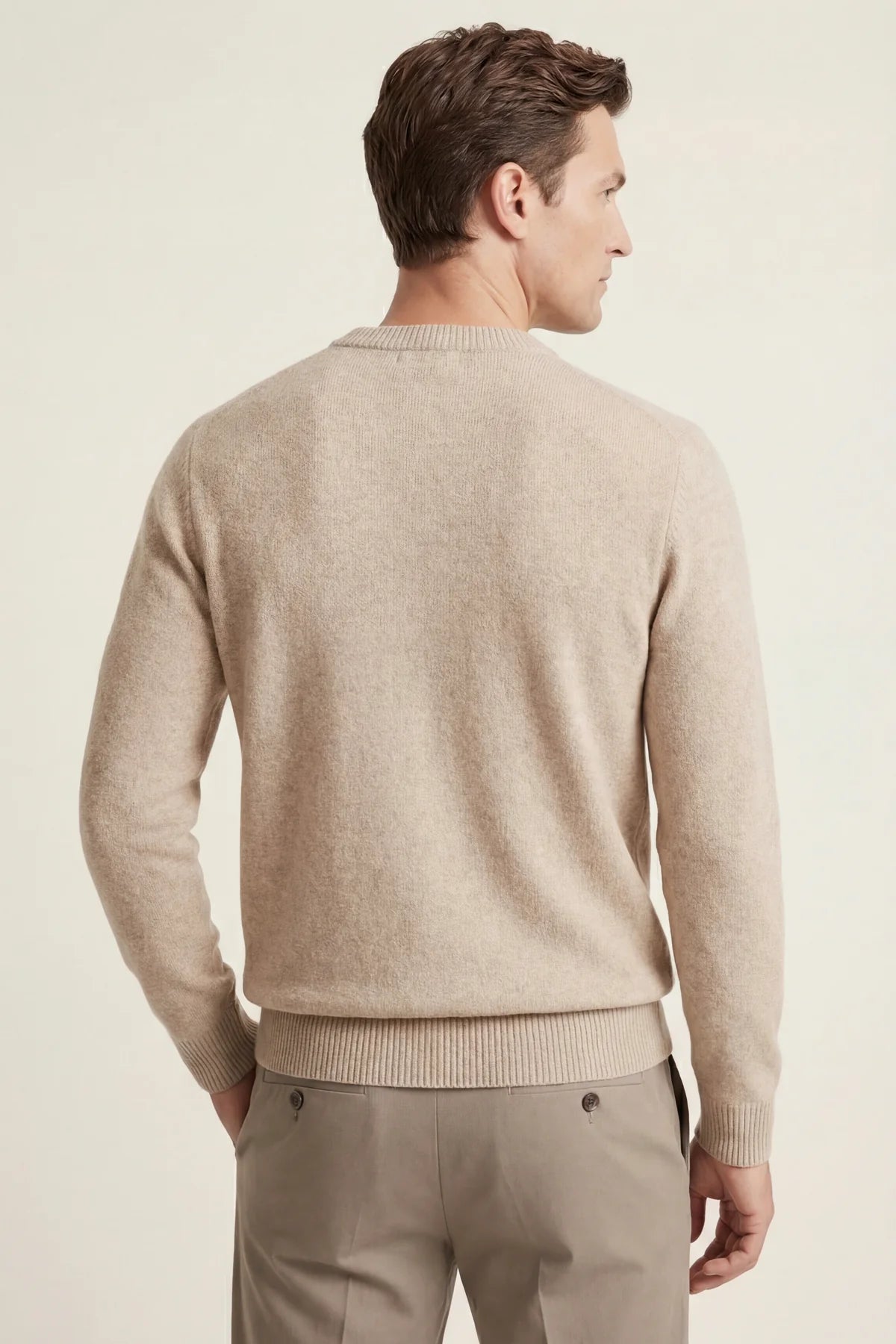 The Como Beige Cashmere Knit