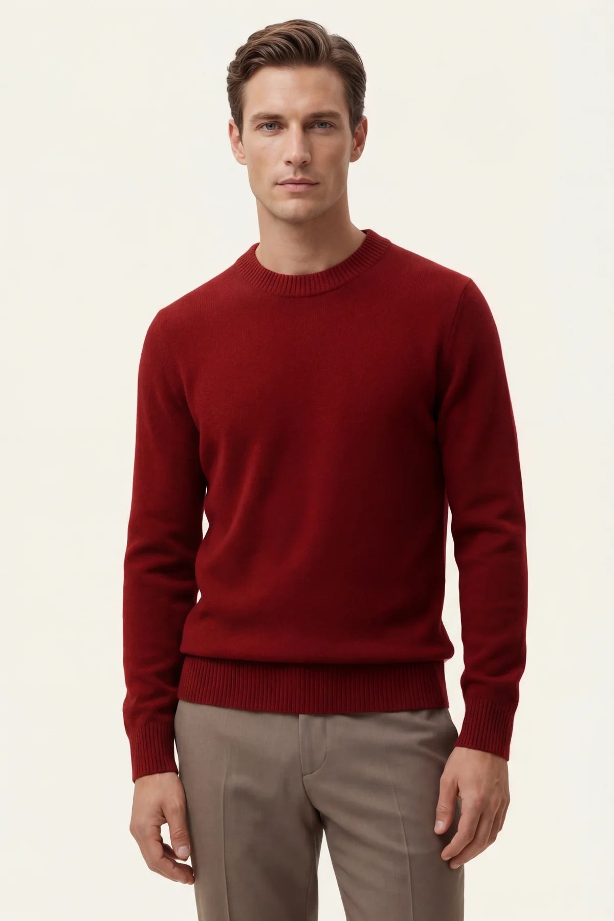 The Como Burgundy Cashmere Knit