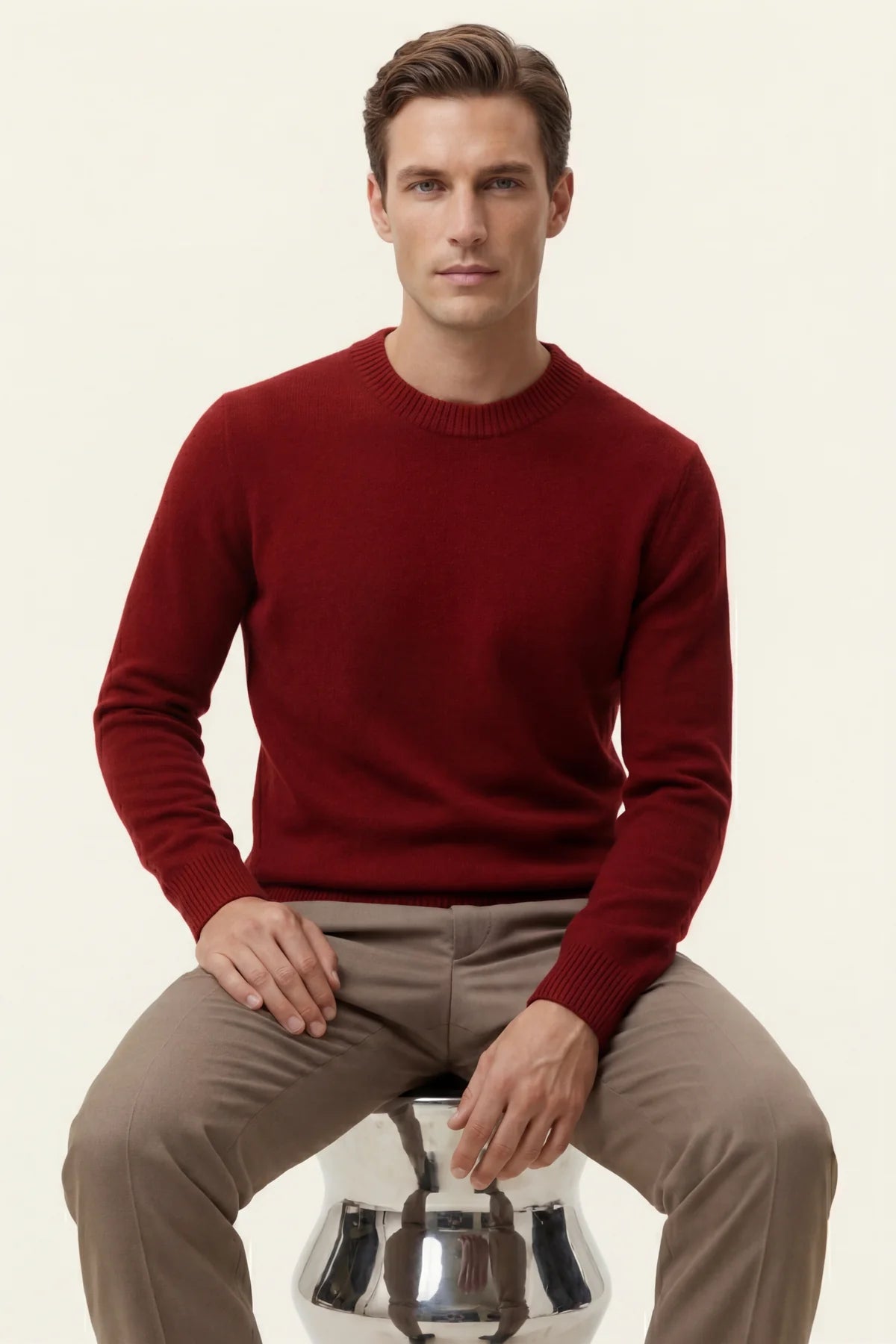 The Como Burgundy Cashmere Knit