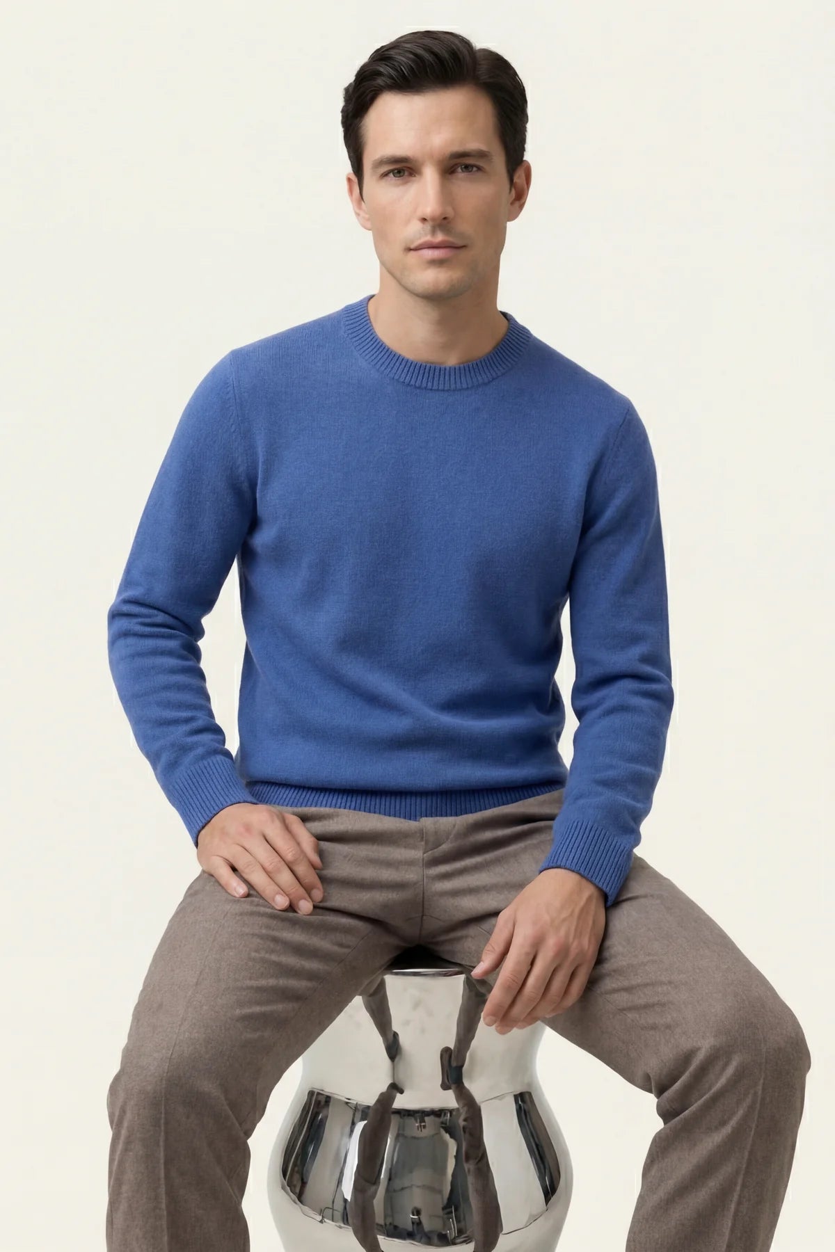 The Como Blue Cashmere Knit