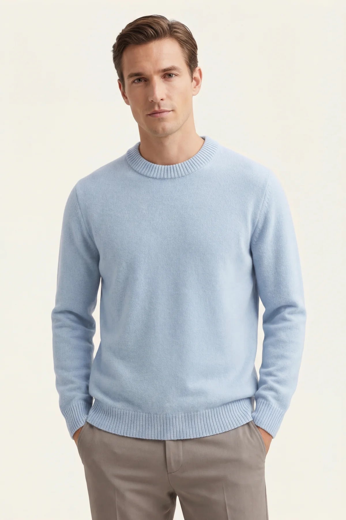 The Como Baby Blue Cashmere Knit