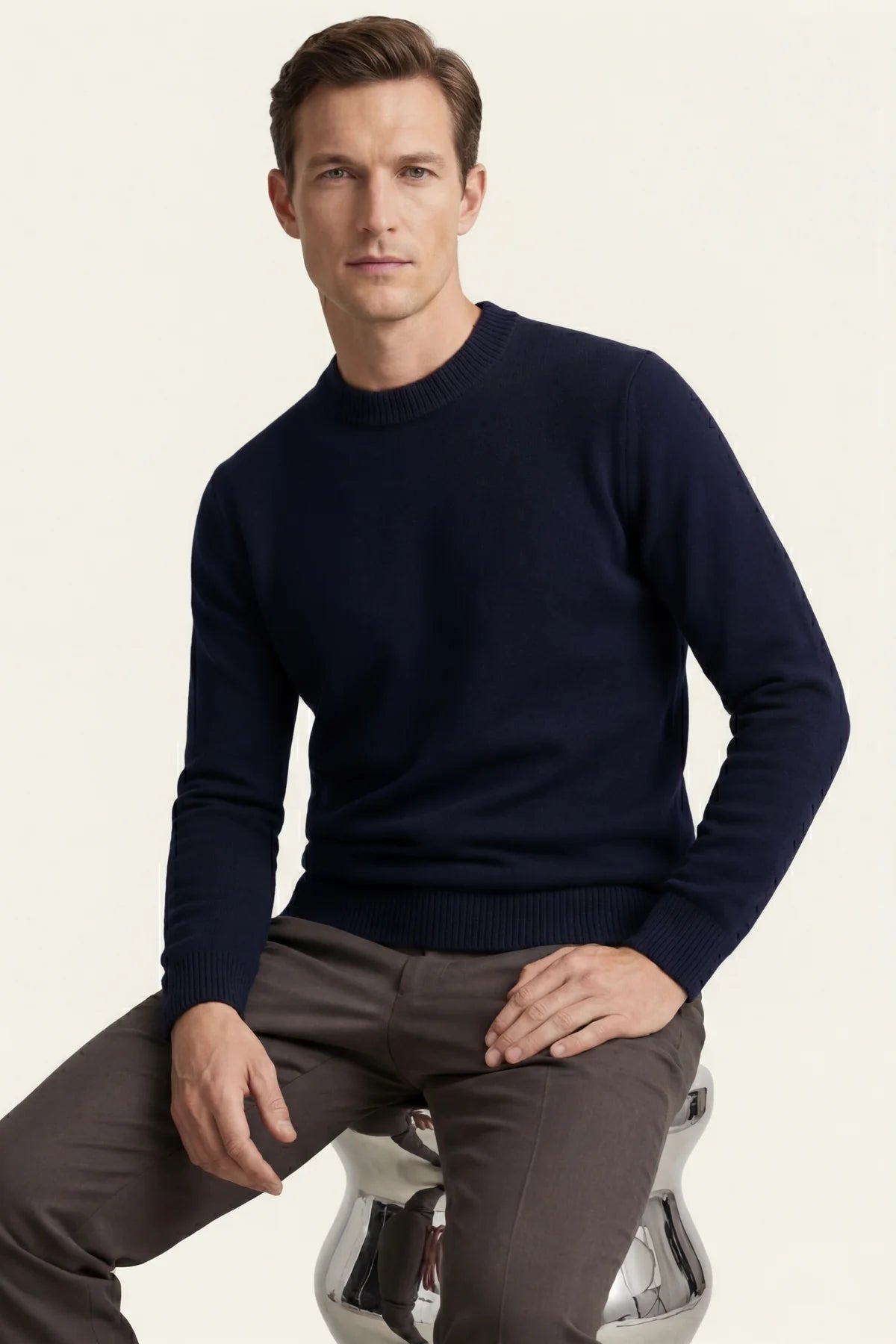 The Como Navy Cashmere Knit