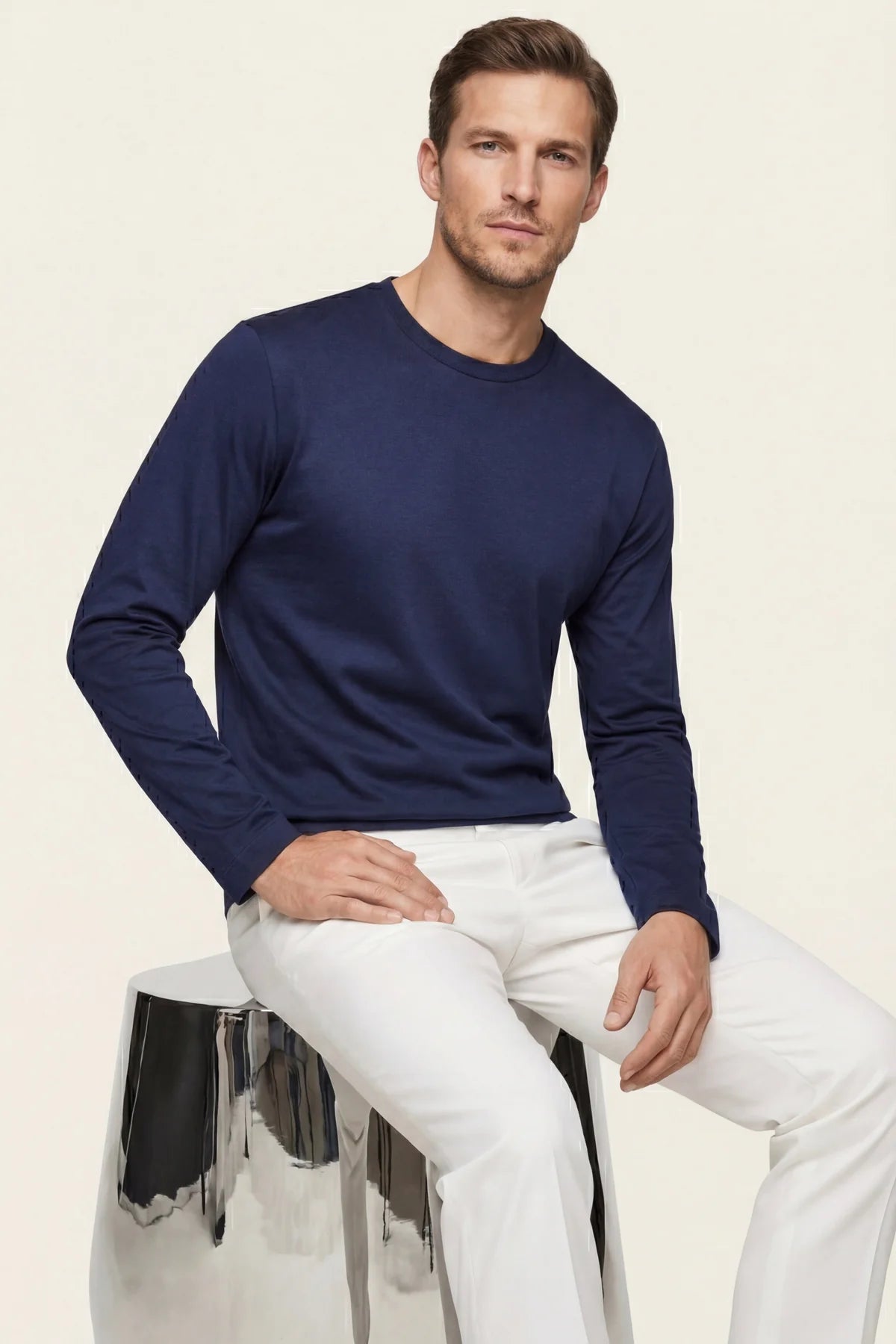 The Firenze Navy Longsleeve