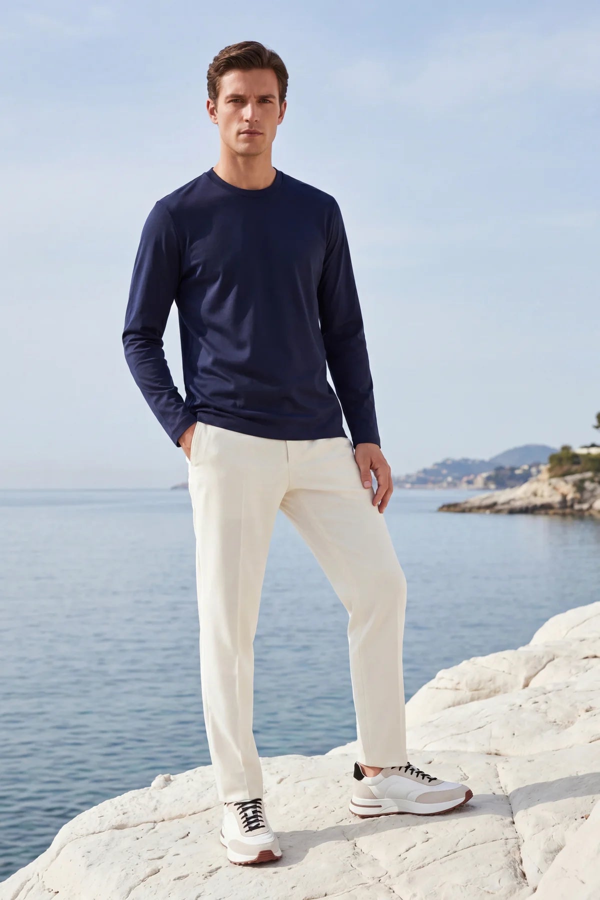 The Firenze Navy Longsleeve