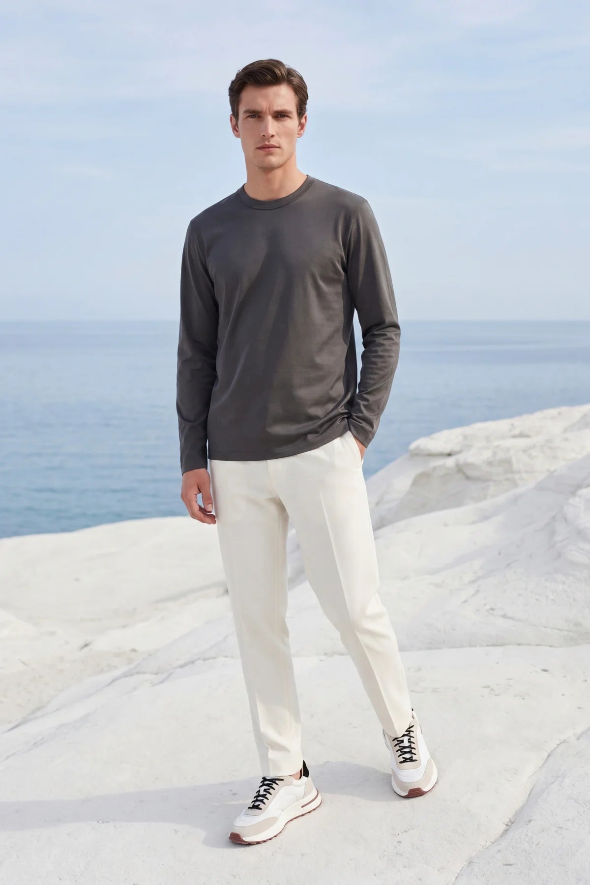 The Firenze Grey Longsleeve