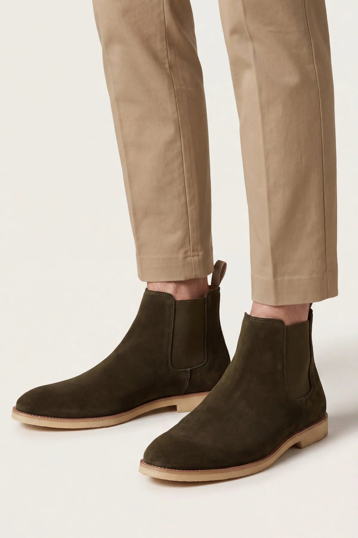 The Milano Olive Chelsea Boots