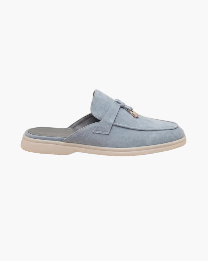 The Amalfi Baby Blue Suede Mule