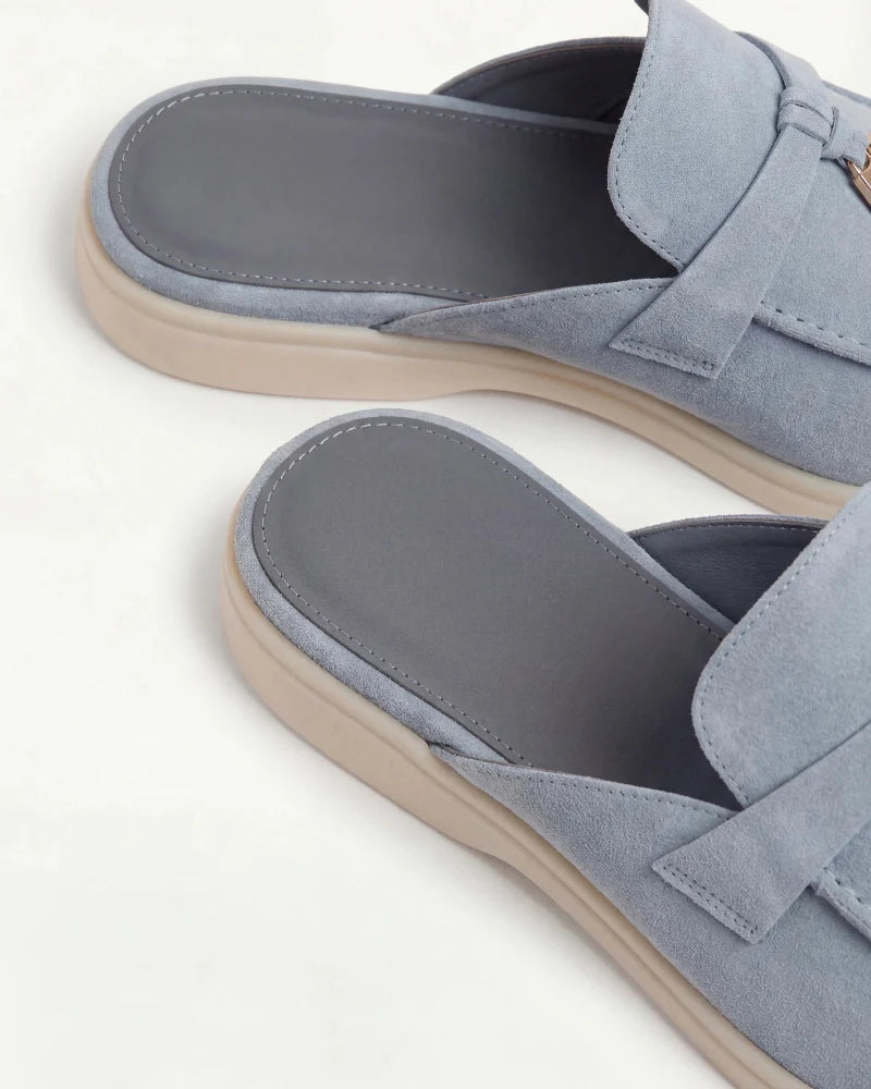 The Amalfi Baby Blue Suede Mule