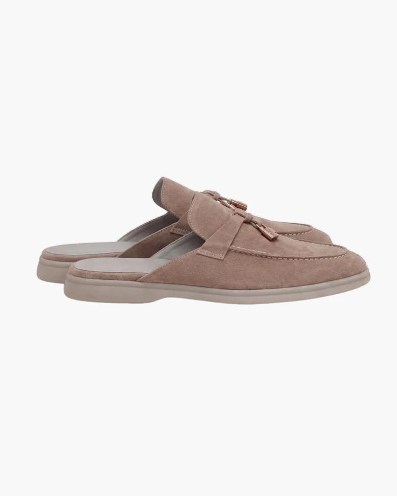The Amalfi Beige Suede Mule