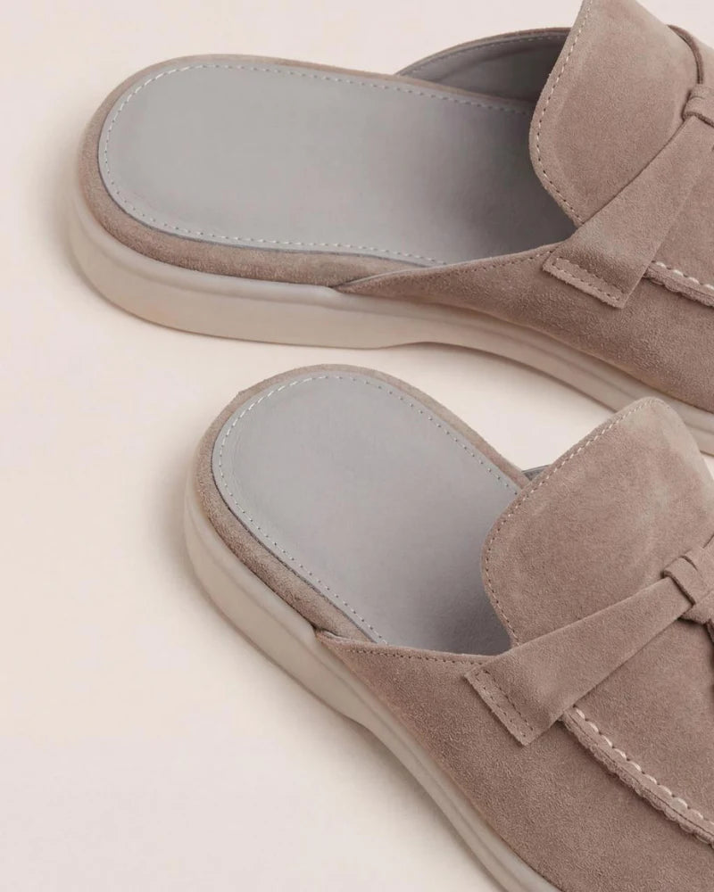 The Amalfi Beige Suede Mule