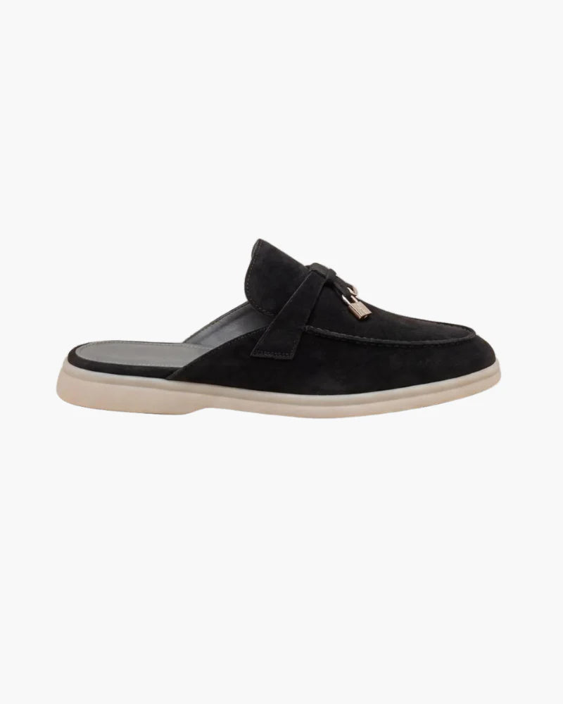 The Amalfi Black Suede Mule