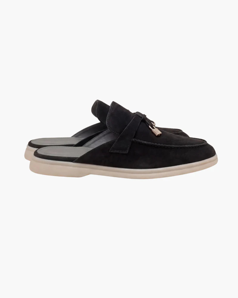 The Amalfi Black Suede Mule