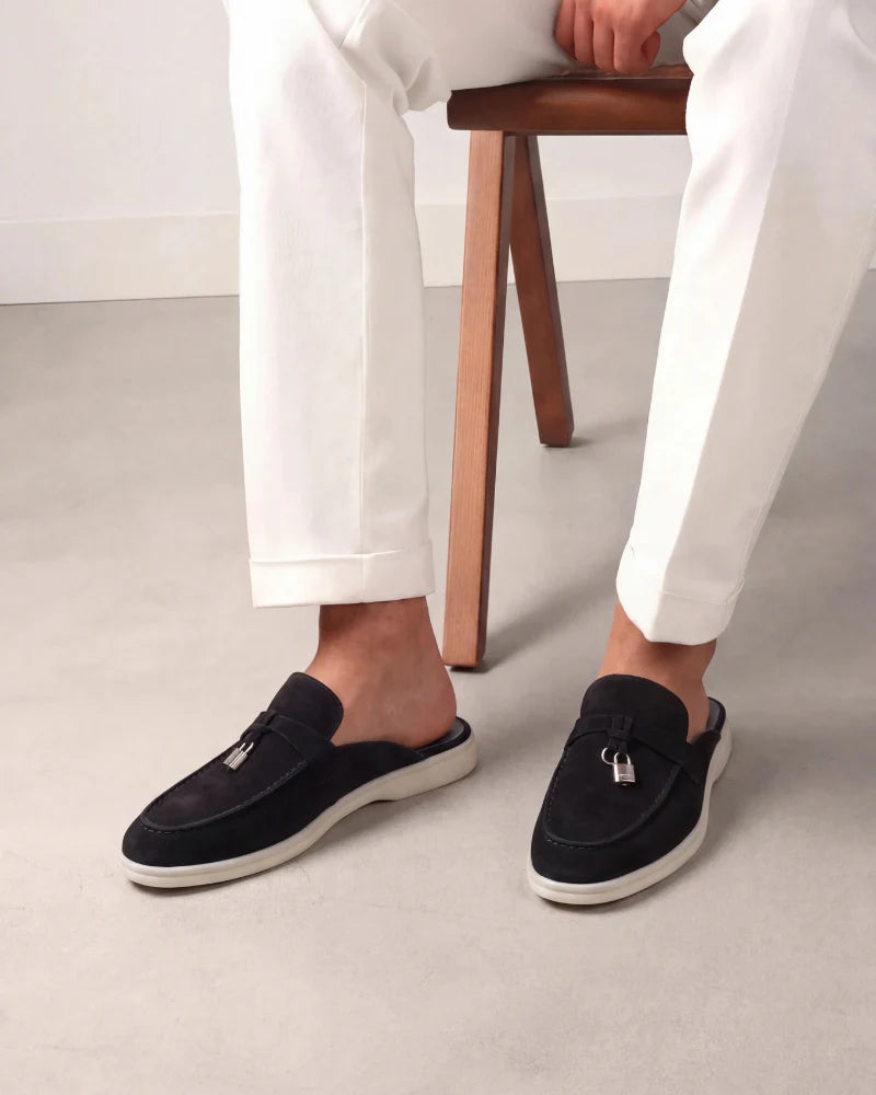 The Amalfi Black Suede Mule