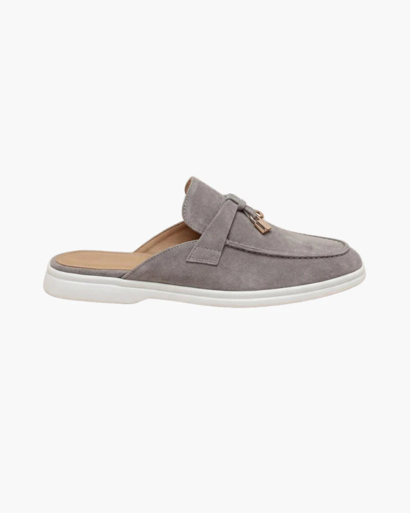 The Amalfi Grey Suede Mule