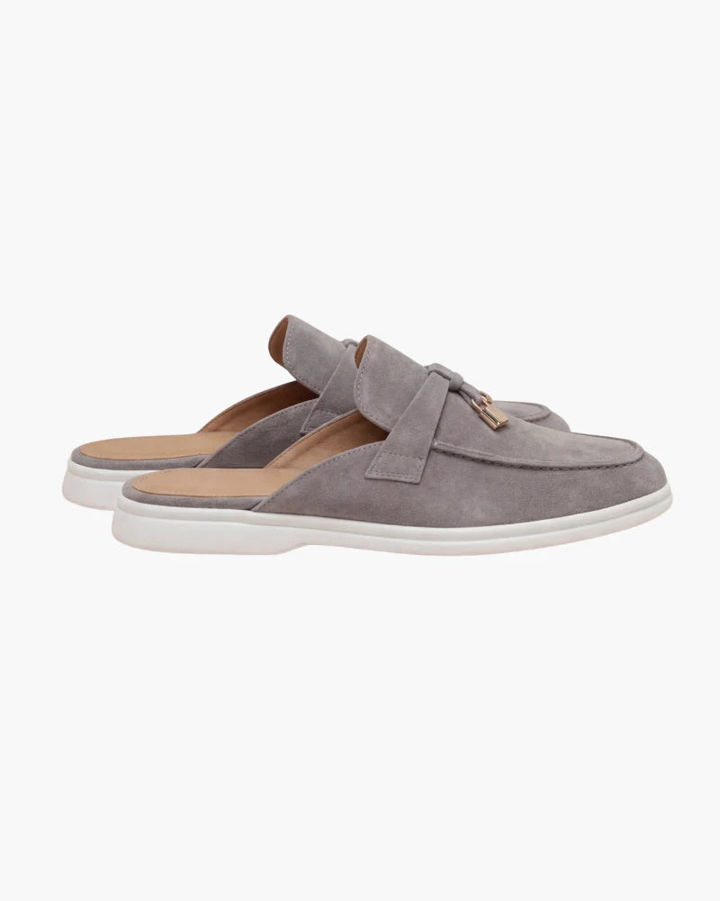 The Amalfi Grey Suede Mule