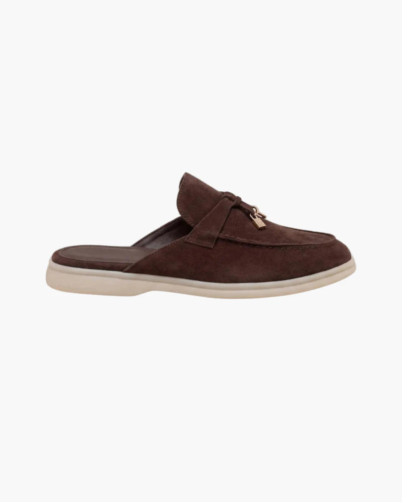 The Amalfi Brown Suede Mule
