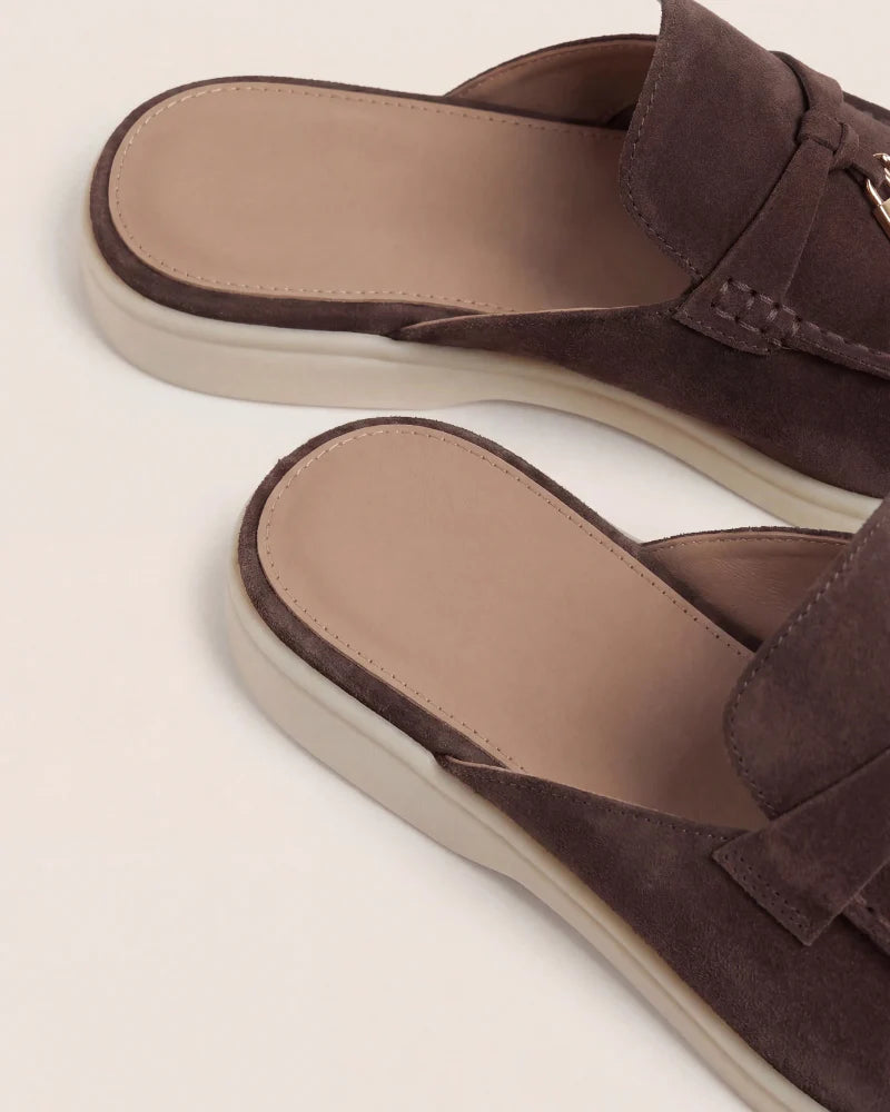 The Amalfi Brown Suede Mule
