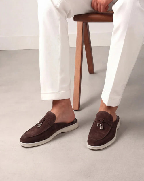 The Amalfi Brown Suede Mule