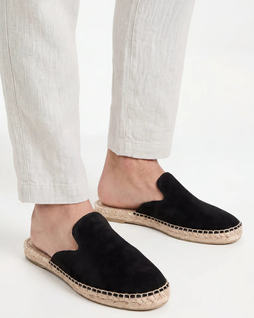 The Polignano Black Espadrillas Mule