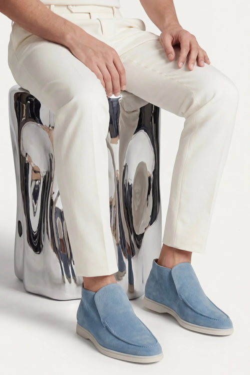 The Capri Sky Blue High Top Loafer