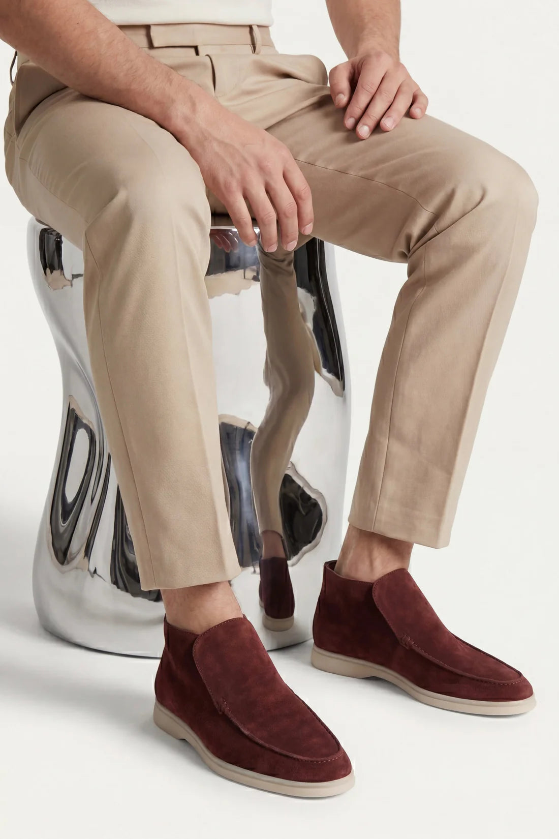 The Capri Bordeaux High Top Loafer