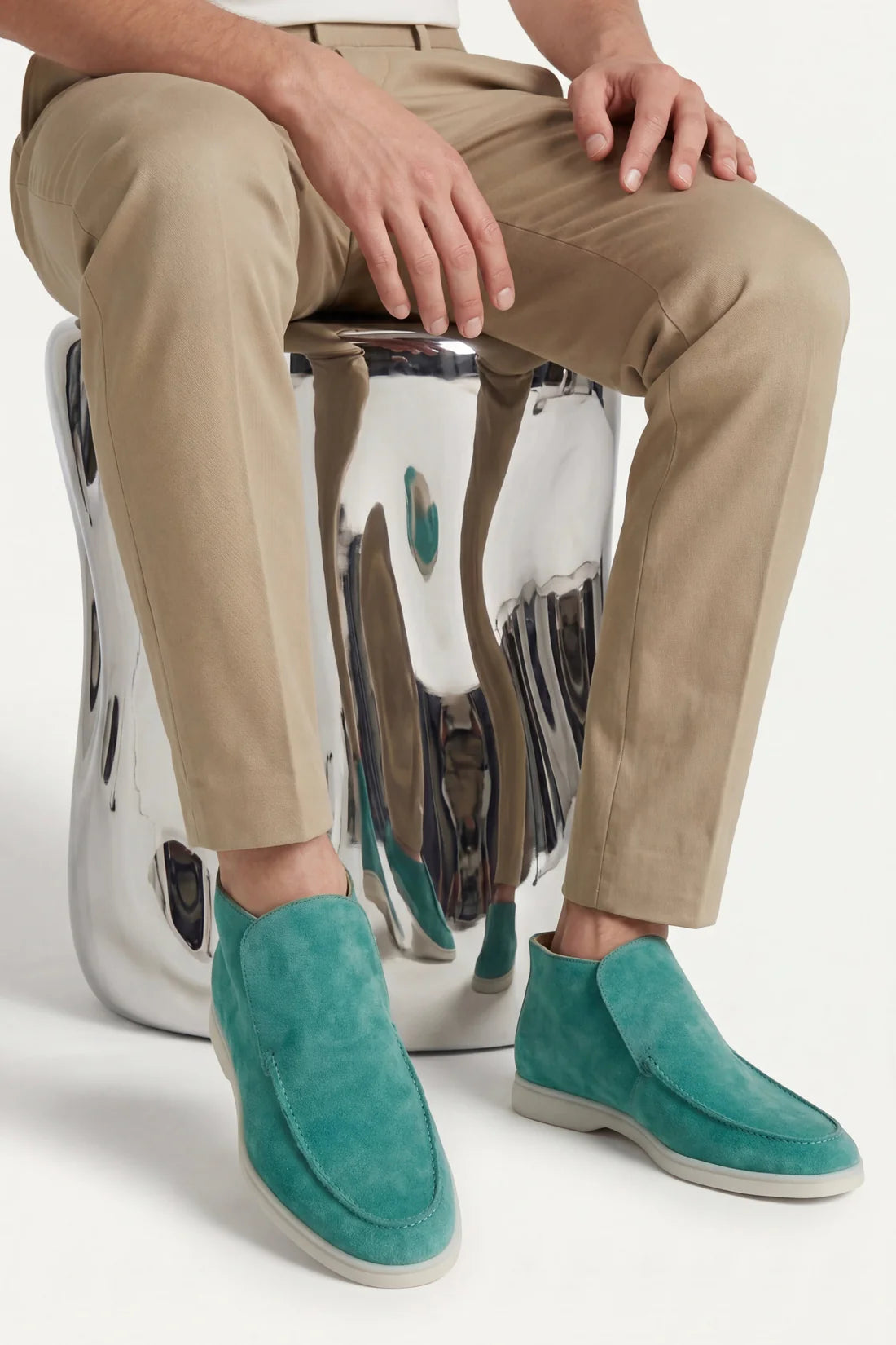 The Capri Turquoise High Top Loafer