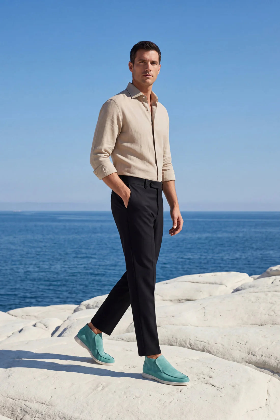 The Capri Turquoise High Top Loafer