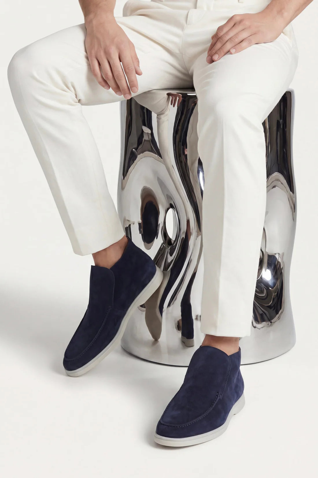 The Capri Navy High Top Loafer