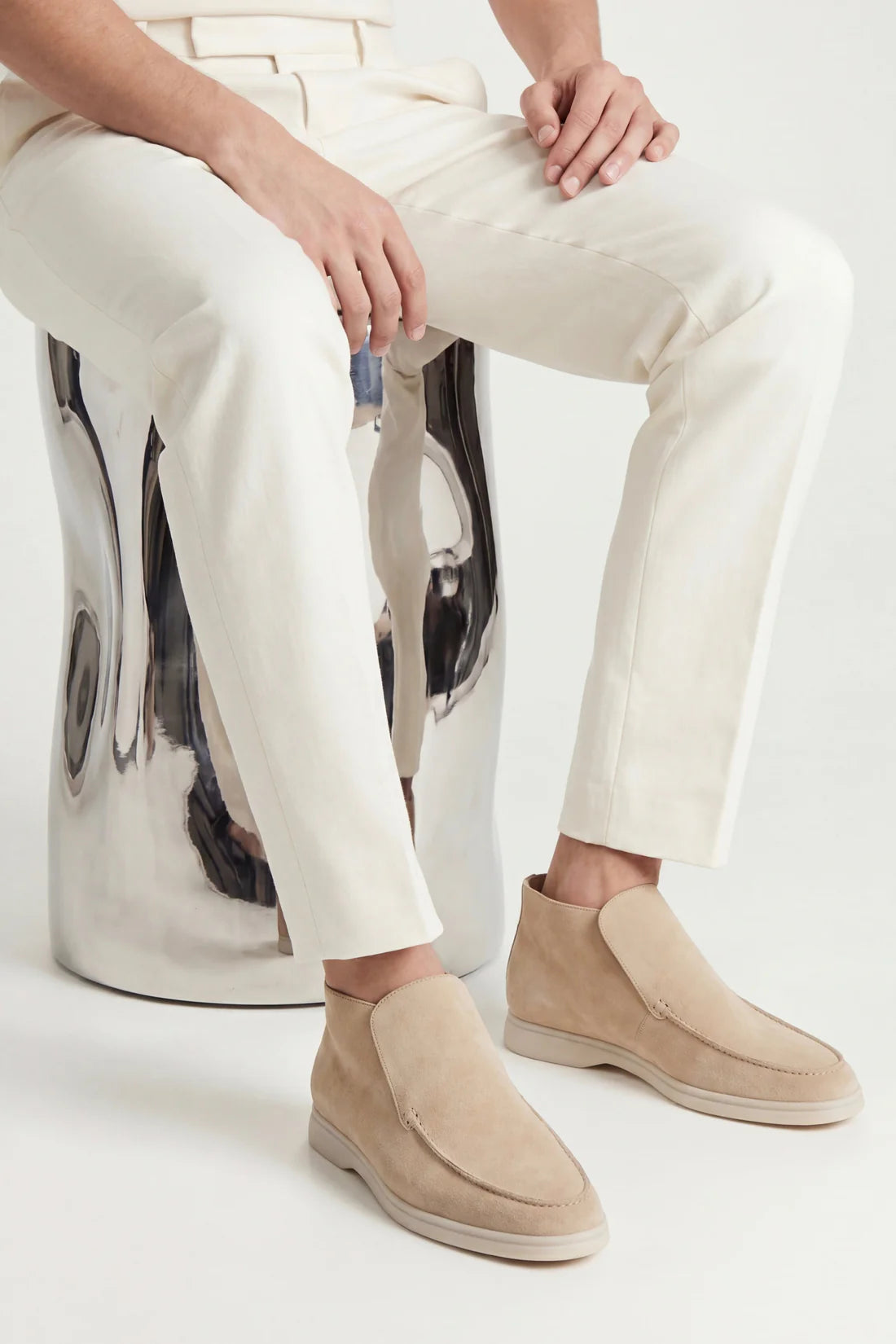 The Capri Beige High Top Loafer