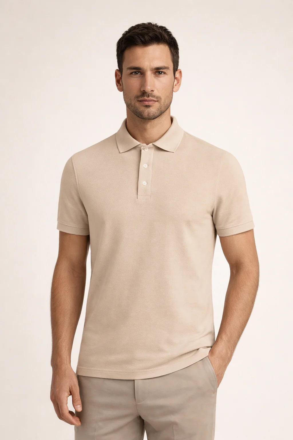 The Porto Cervo Beige Polo