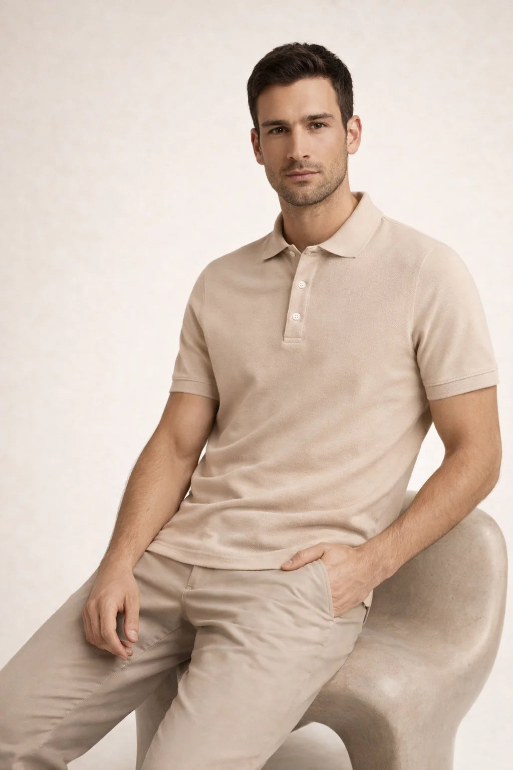 The Porto Cervo Beige Polo