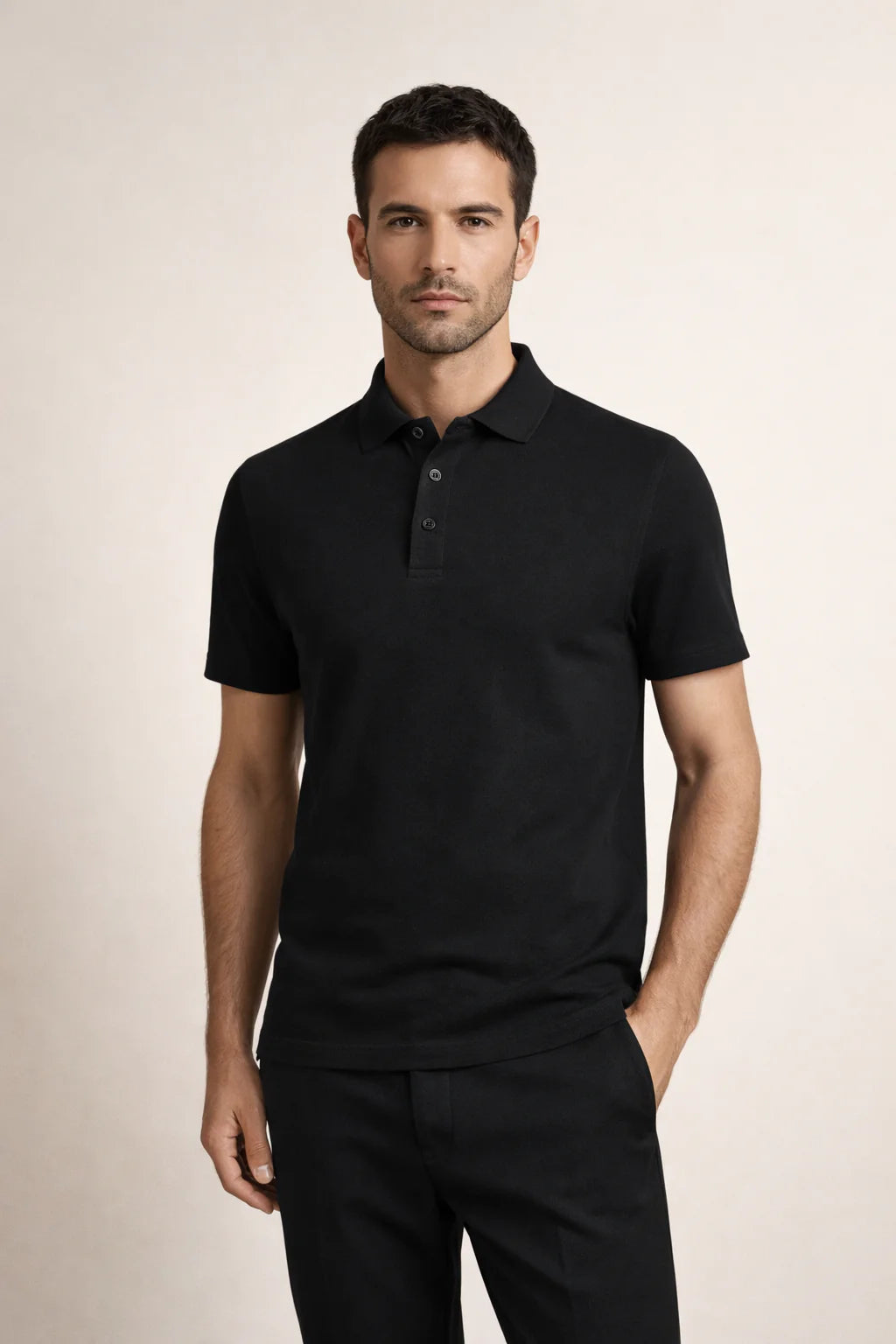 The Porto Cervo Black Polo