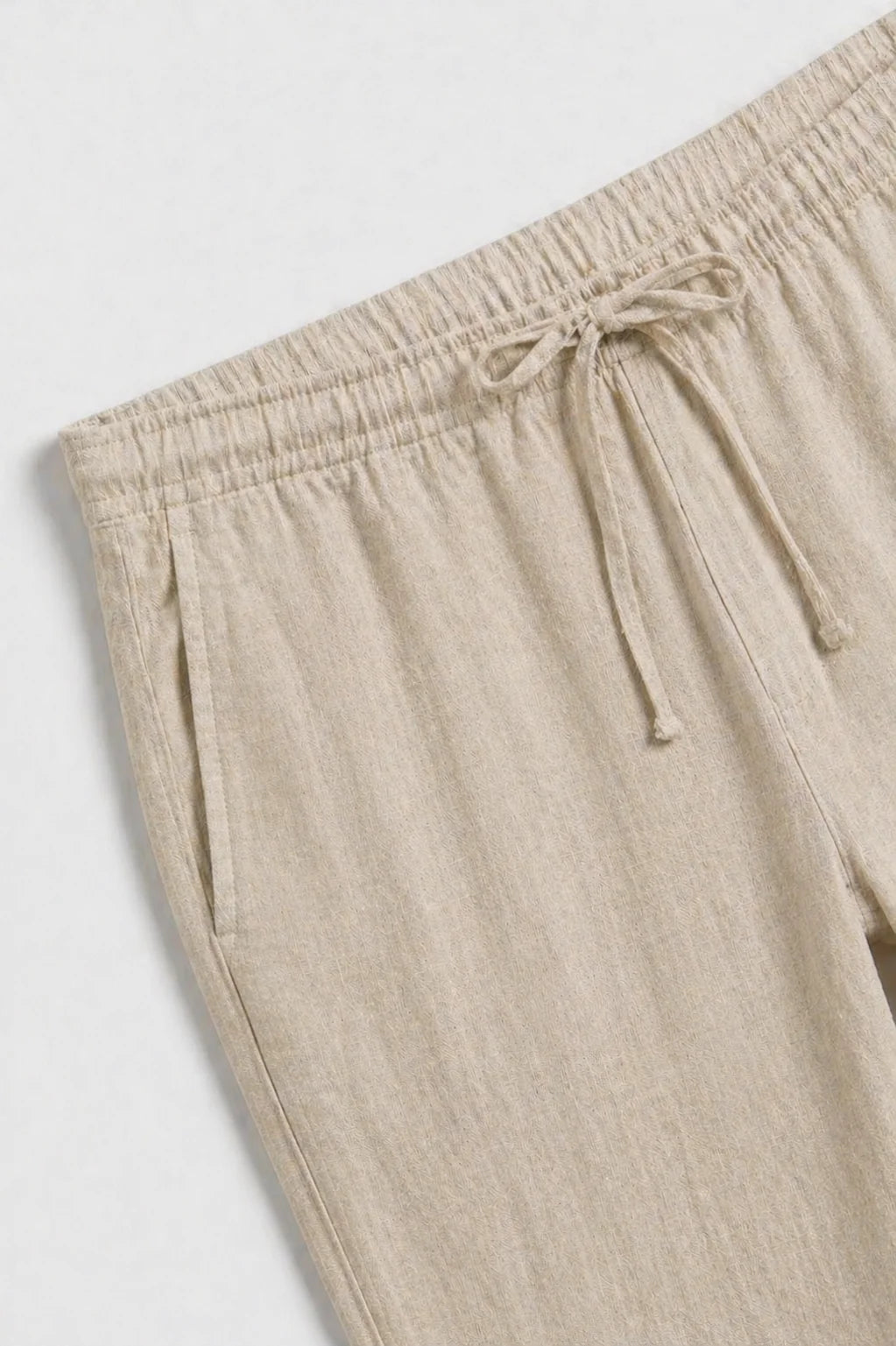 The Ostuni Linen Beige Trousers