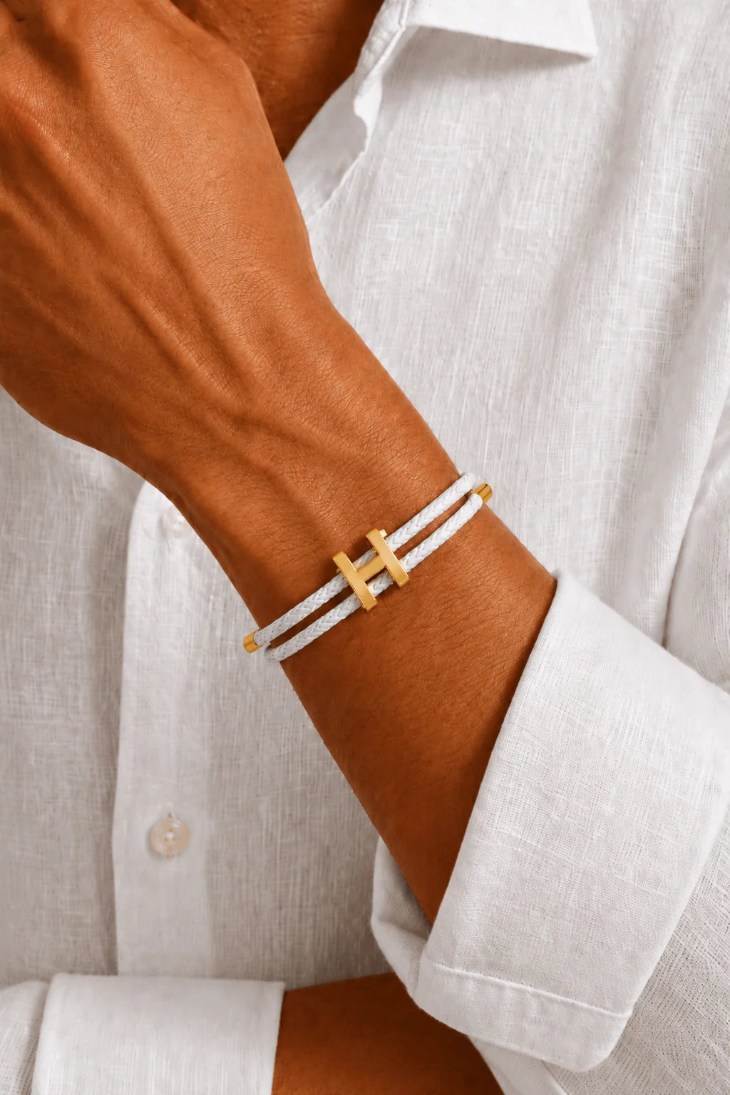 The Monaco White & Gold Bracelet