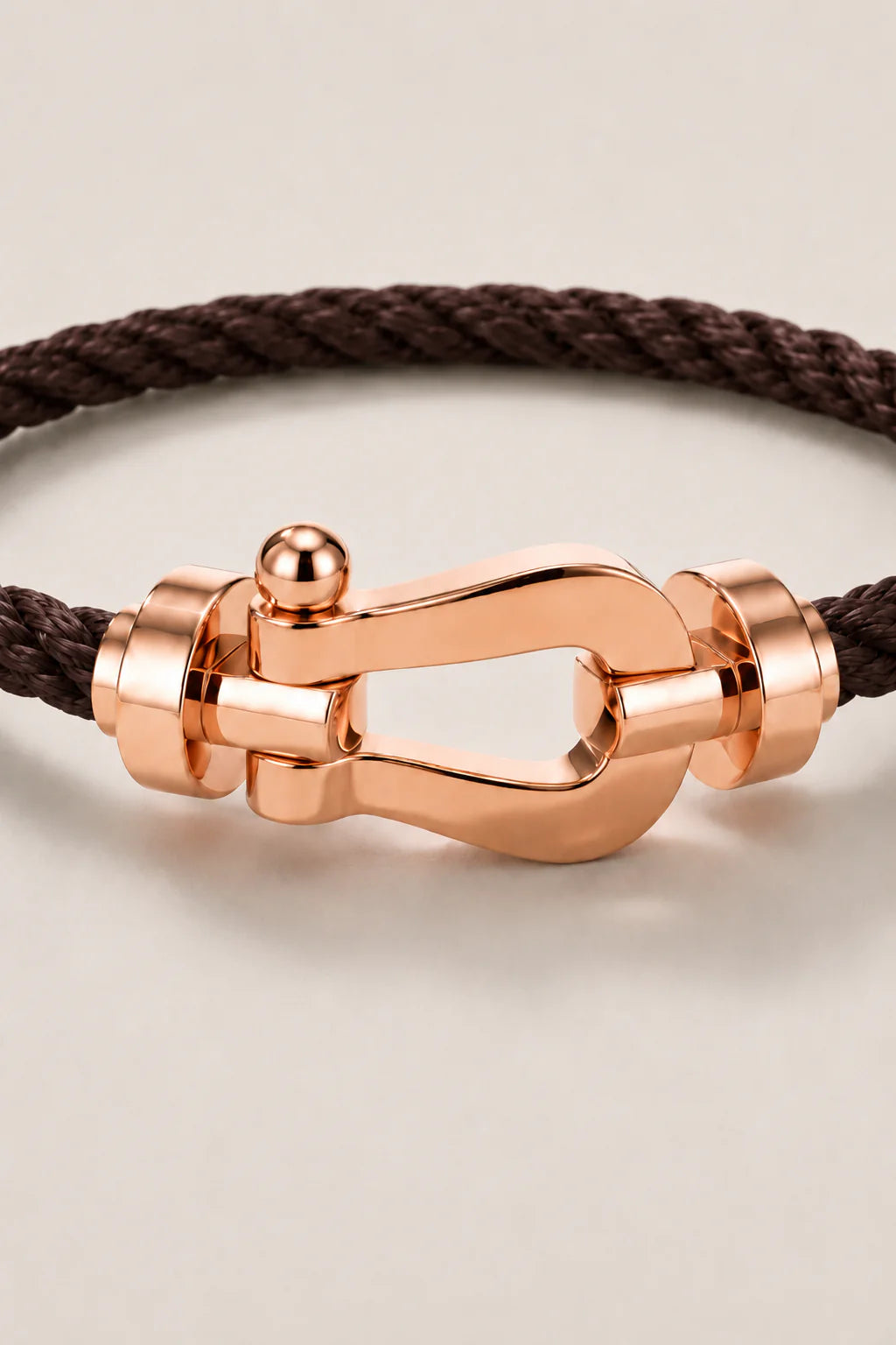 The Riviera Dark Brown Rose Gold Bracelet