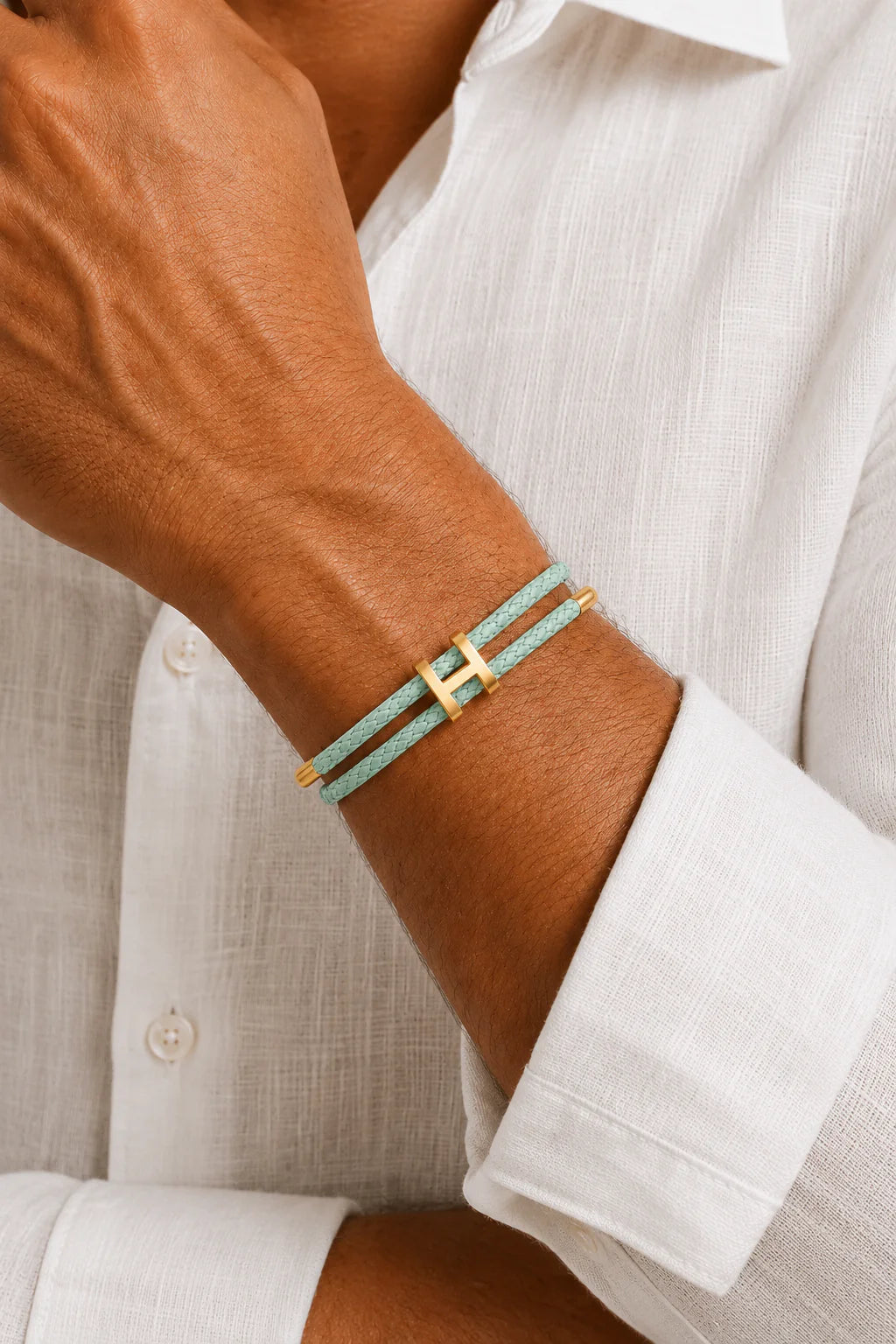 The Monaco Mint & Gold Bracelet