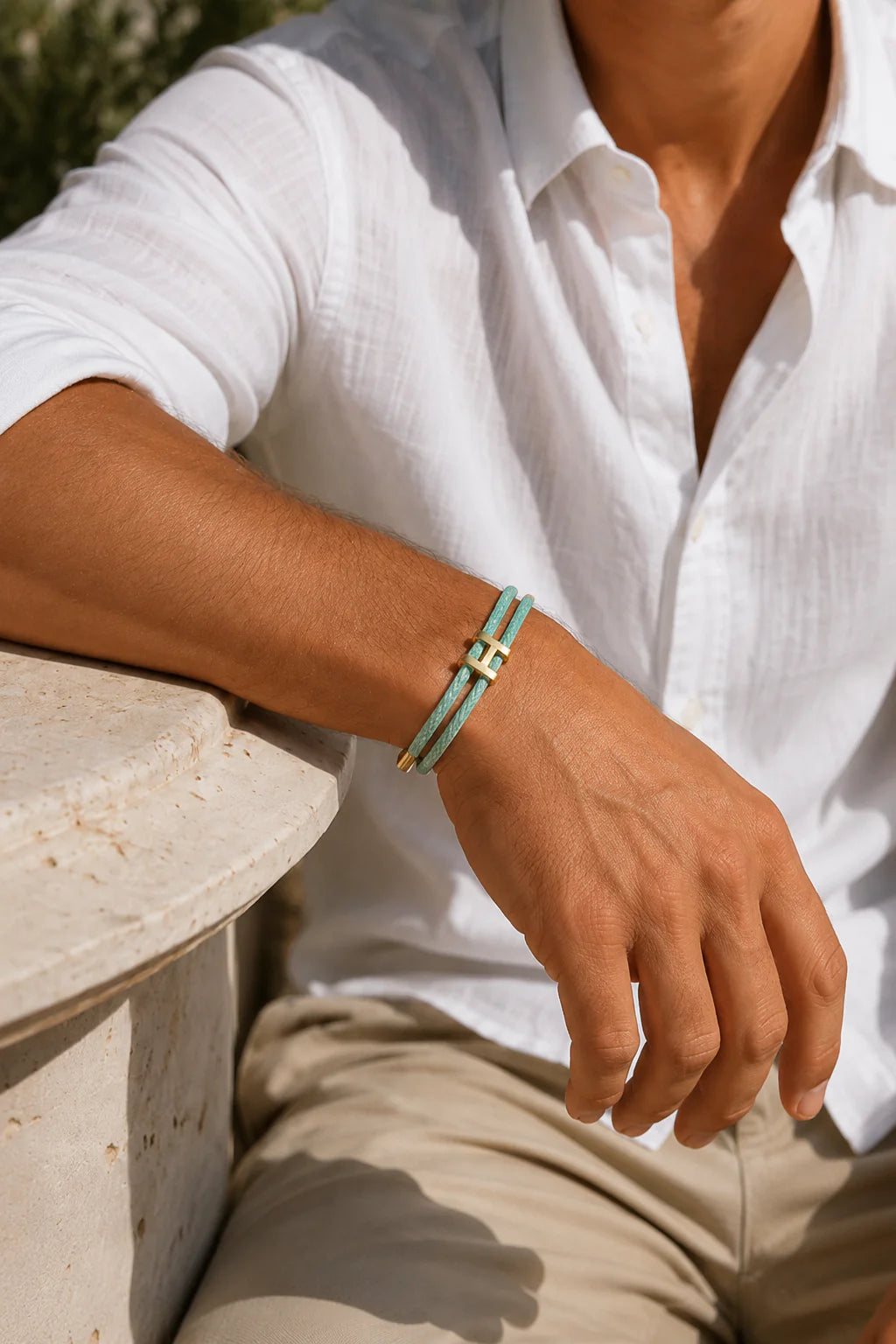 The Monaco Mint & Gold Bracelet
