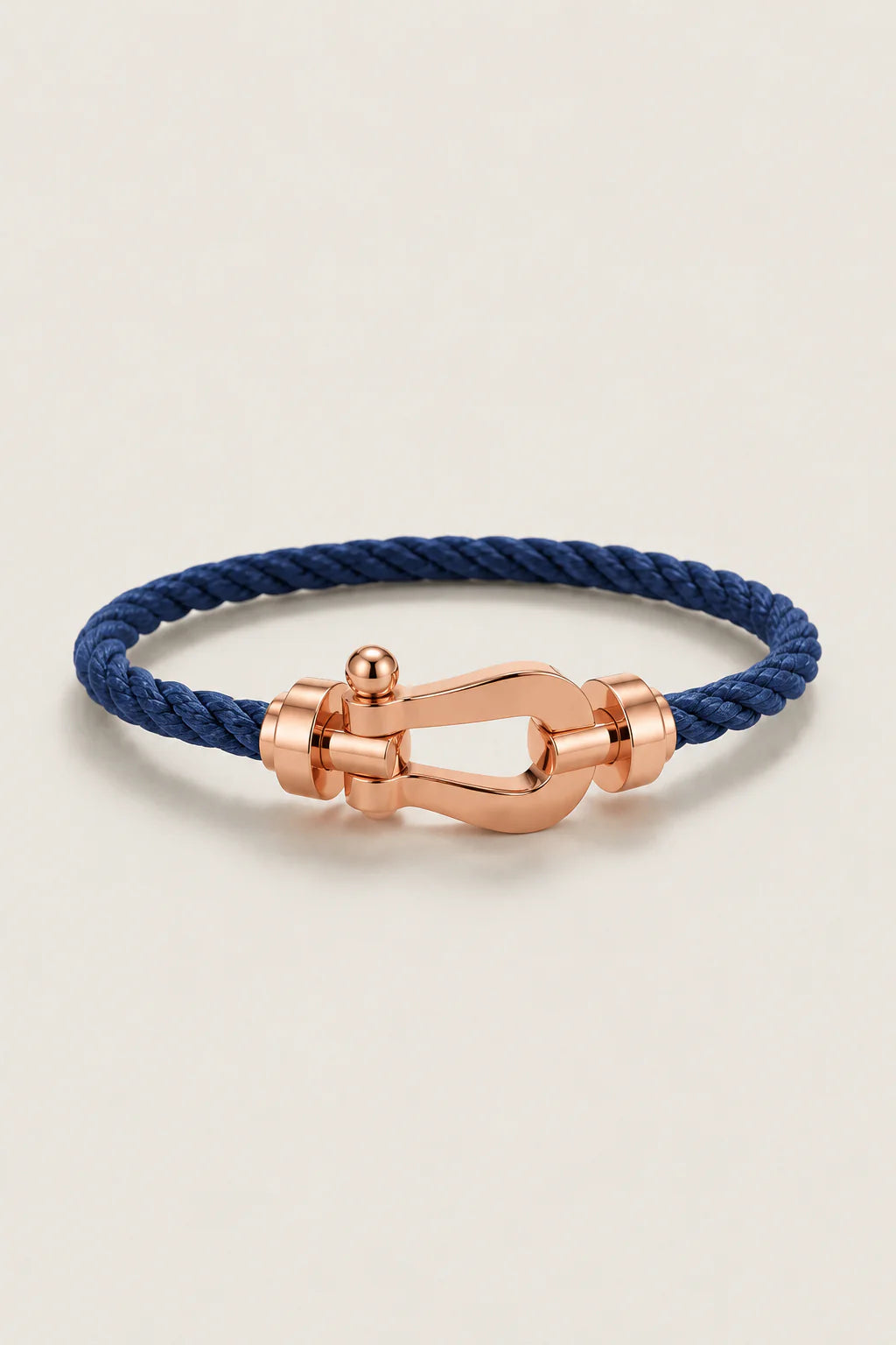 The Riviera Navy Rose Gold Bracelet