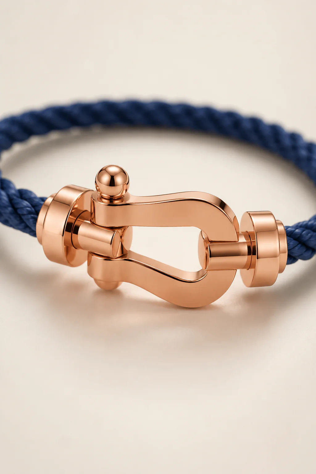 The Riviera Navy Rose Gold Bracelet