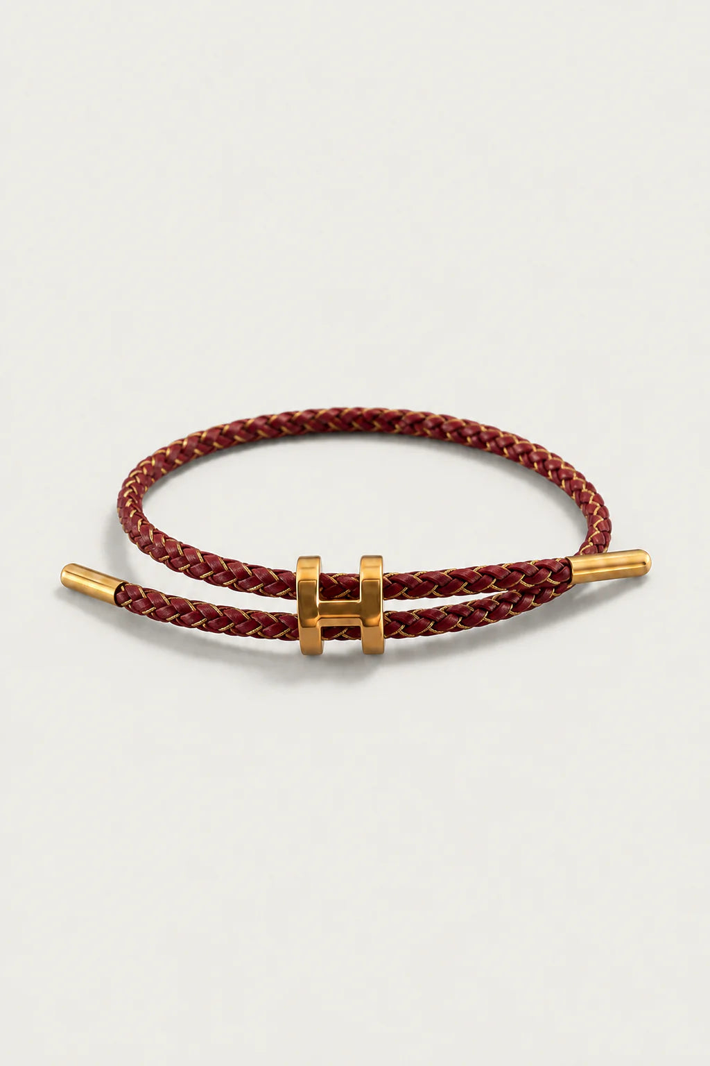 The Monaco Bordeaux & Gold Bracelet