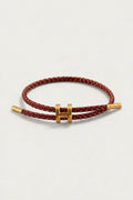 The Monaco Bordeaux & Gold Bracelet