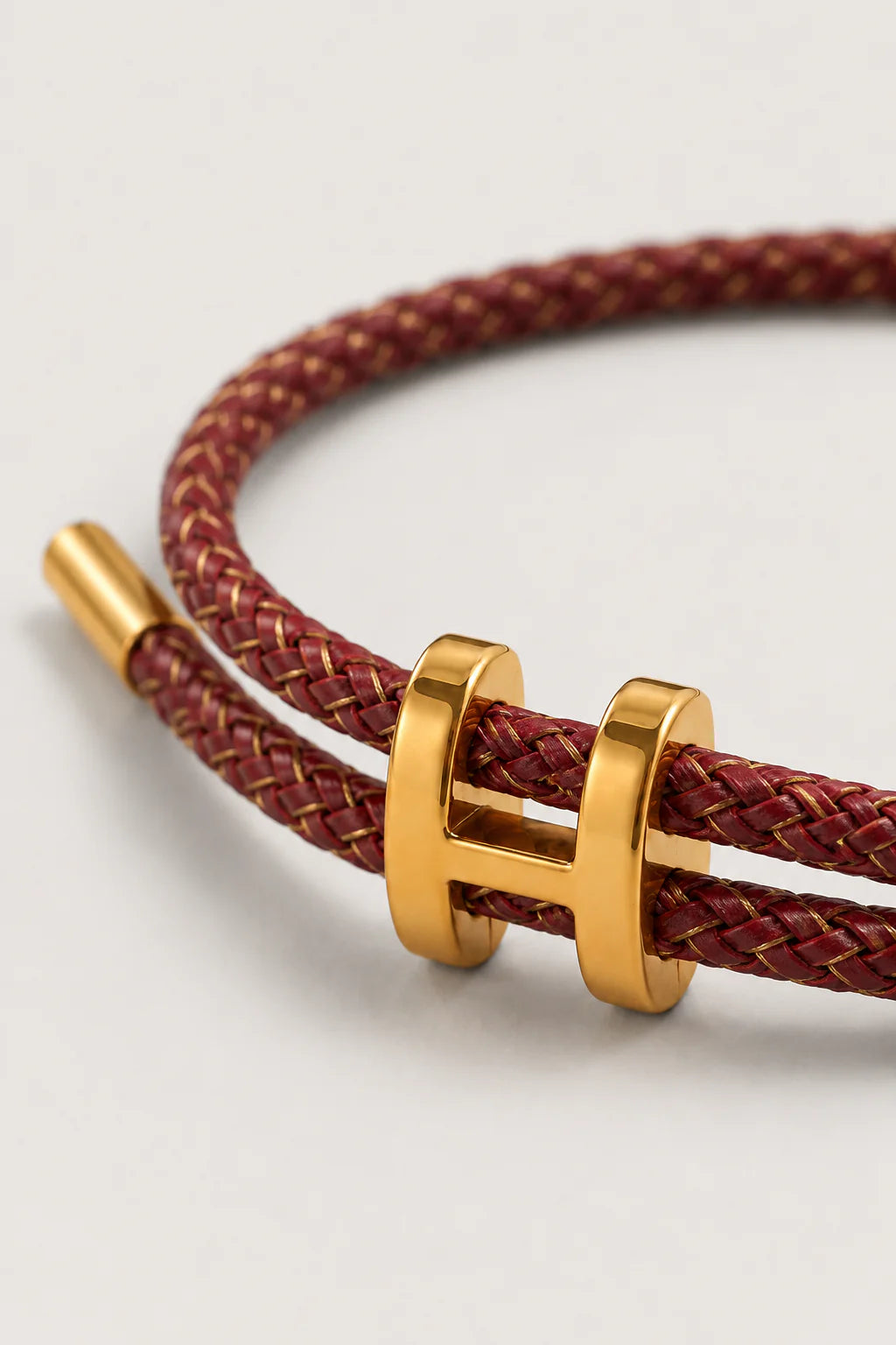 The Monaco Bordeaux & Gold Bracelet