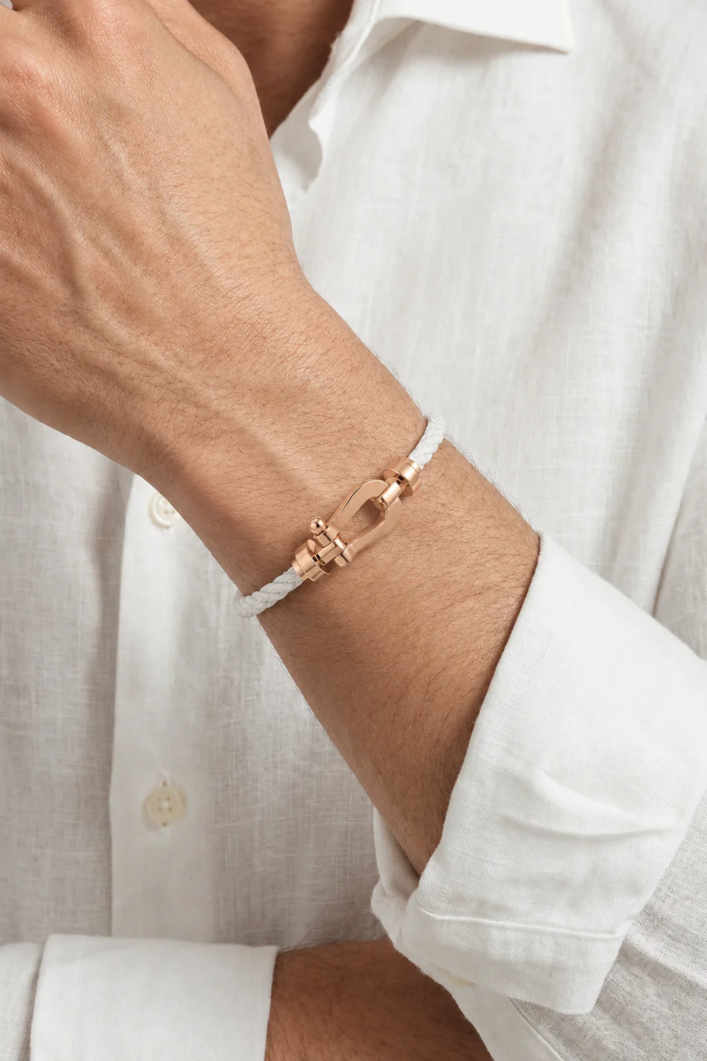 The Riviera White Rose Gold Bracelet