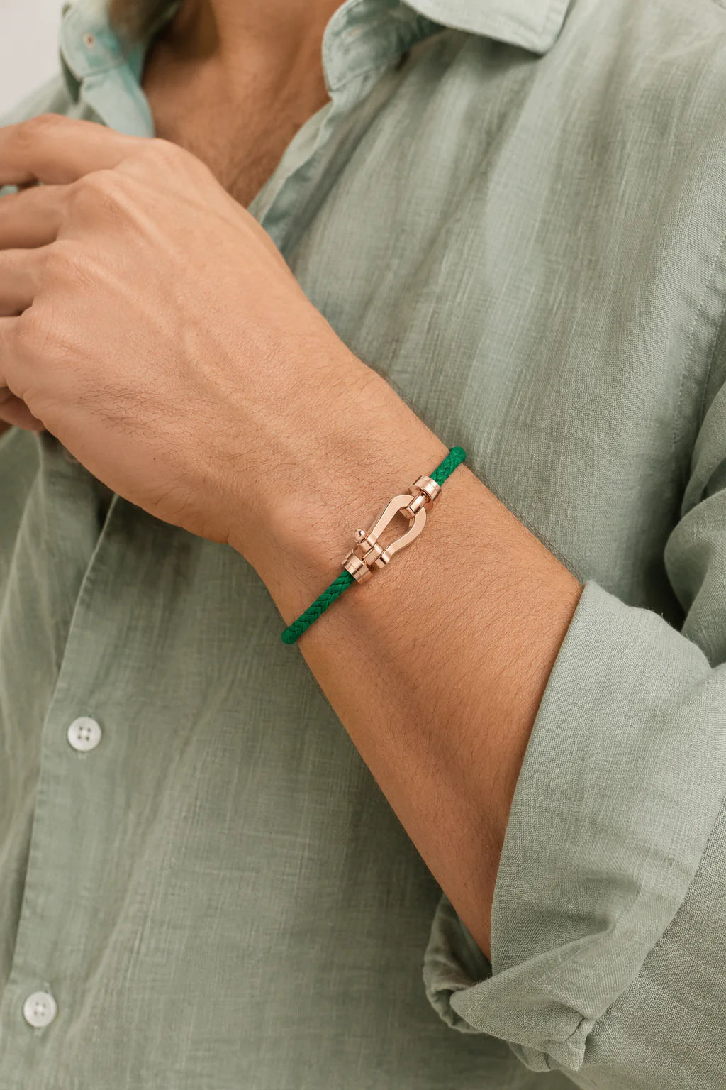The Riviera Green Rose Gold Bracelet
